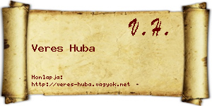Veres Huba névjegykártya